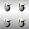 Service Caster 4 Inch 316SS Black Polyurethane Swivel Bolt Hole Caster Set with Lock Brake SCC SCC-SS316BHTTL20S414-PPUB-BLK-4 - alternate 1